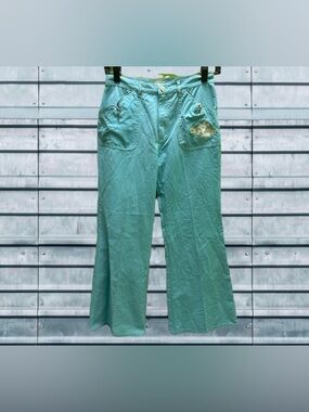 Disney Mickey Authentic Vintage Teal Wide-Leg Pants 14-16